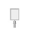 Montour Line Stanchion Post Top Sign Frame 11 x 14 in. V Polished Stainless Steel HDSF-1114-V-PS - alternate 1